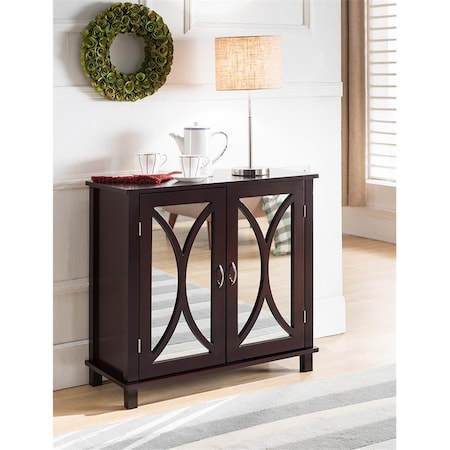 D2D Technologies 28 x 30 x 13 in. Wood Door Console Table - Espresso D22589201